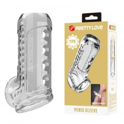 PRETTY LOVE FUNDA PARA PENE TEXTURIZADA TRANSPARENTE