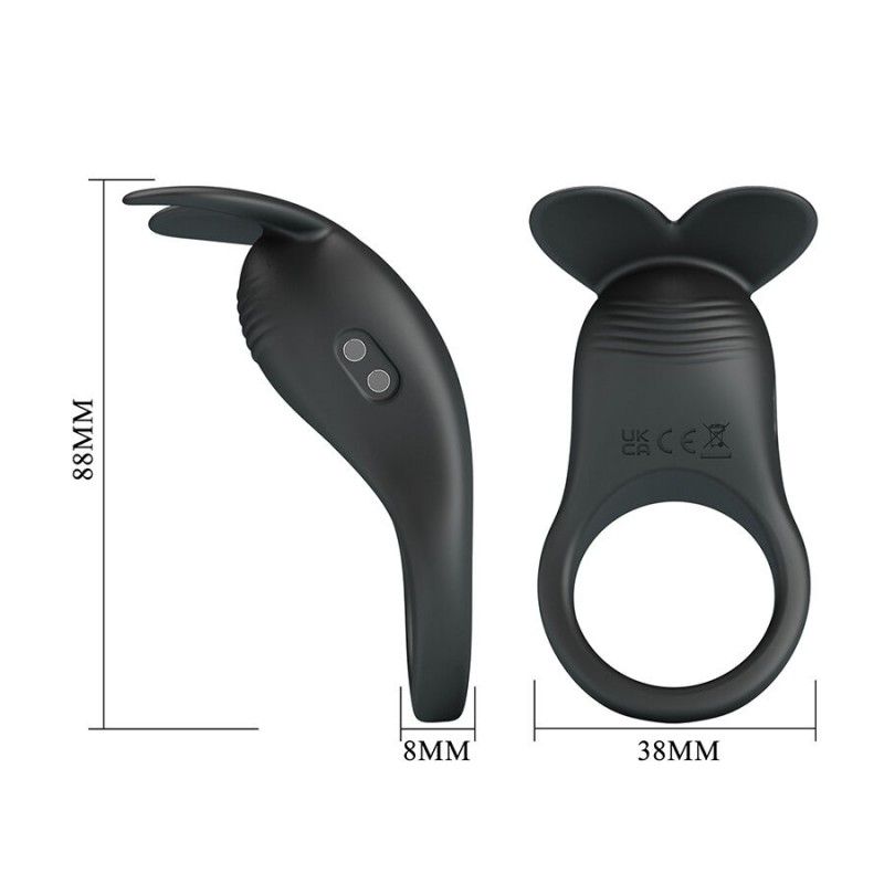 PRETTY LOVE CARLTON ANILLO PARA PENE CON ESTIMULADOR DE CLaTORIS