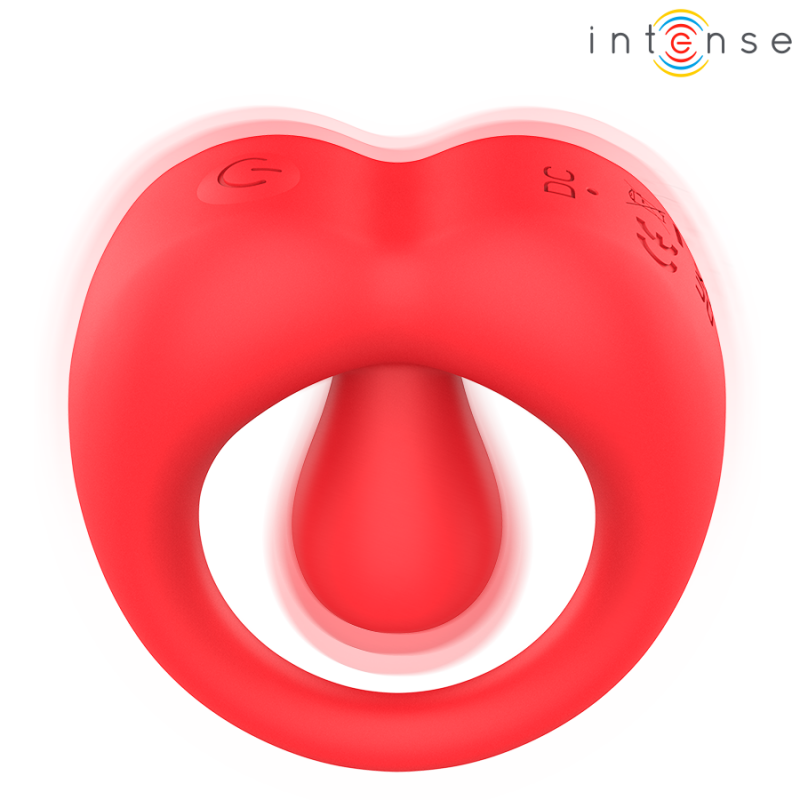 INTENSE RUSSELL ANILLO VIBRADOR CON ESTIMULACIaN DE CLaTORIS ROJO