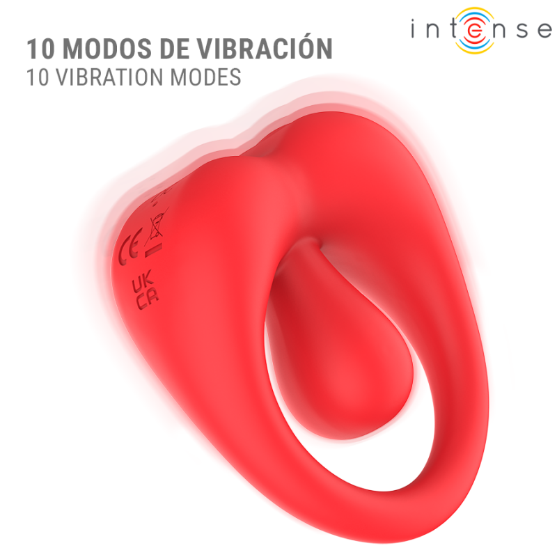 INTENSE RUSSELL ANILLO VIBRADOR CON ESTIMULACIaN DE CLaTORIS ROJO