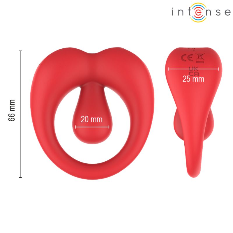 INTENSE RUSSELL ANILLO VIBRADOR CON ESTIMULACIaN DE CLaTORIS ROJO