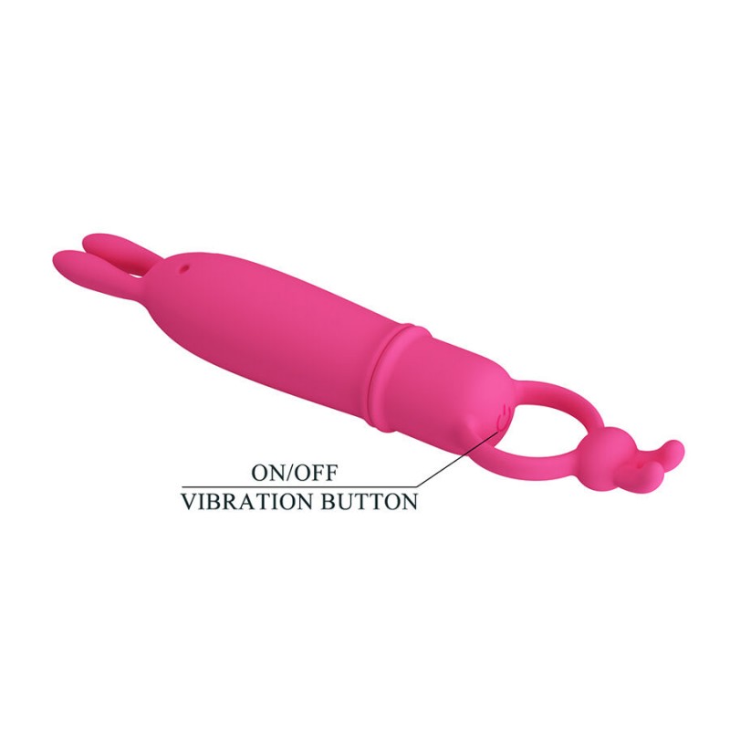 PRETTY LOVE DELIA VIBRADOR RABBIT CON ANILLO DE SUJECIaN