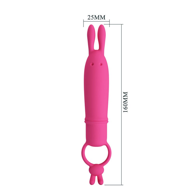 PRETTY LOVE DELIA VIBRADOR RABBIT CON ANILLO DE SUJECIaN