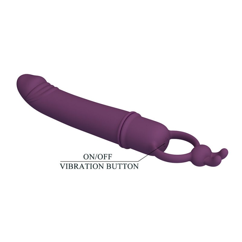 PRETTY LOVE CORA VIBRADOR FORMA PENE CON ANILLO DE SUJECIaN