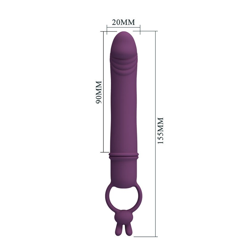PRETTY LOVE CORA VIBRADOR FORMA PENE CON ANILLO DE SUJECIaN