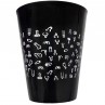 DIABLO PICANTE VASO NEGRO 500 ML CON PENES BLANCOS