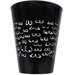 DIABLO PICANTE VASO NEGRO 500 ML CON TETAS BLANCAS