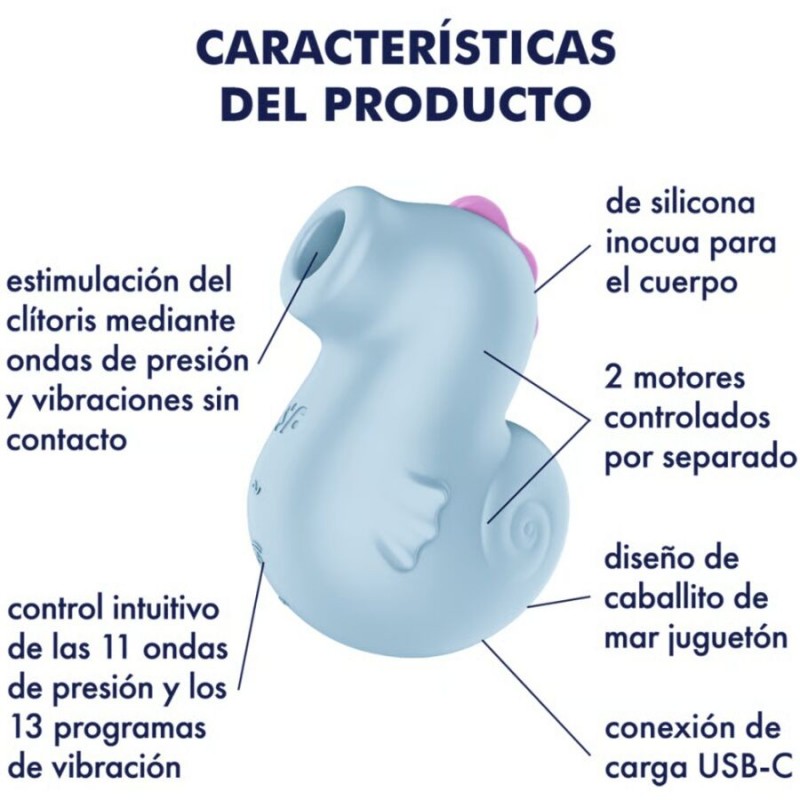 SATISFYER SEA PONY VIBRADOR ESTIMULADOR AIR PULSE