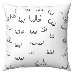 DIABLO PICANTE 30 X 30 BOOBS CUSHION WHITE