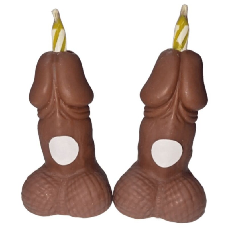 DIABLO PICANTE PENIS BIRTHDAY NUMBER CANDLES DARK TONE 2 UNITS