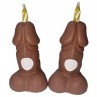 DIABLO PICANTE PENIS BIRTHDAY NUMBER CANDLES DARK TONE 2 UNITS
