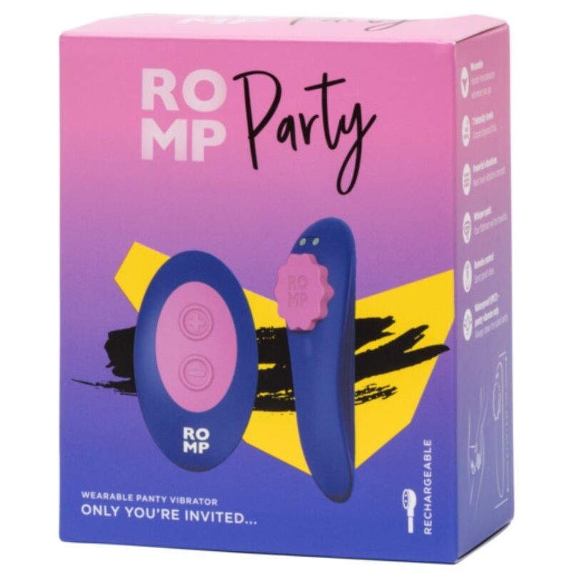 ROMP PARTY MAGNETIC VIBRATING SILICONE PANTIE WITH REMOTE CONTROL