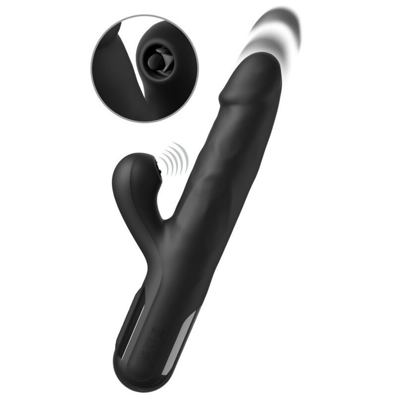 FETISH FANTASY SERIES SONIX SILICONE THRUSTER RABBIT VIBRATOR BLACK