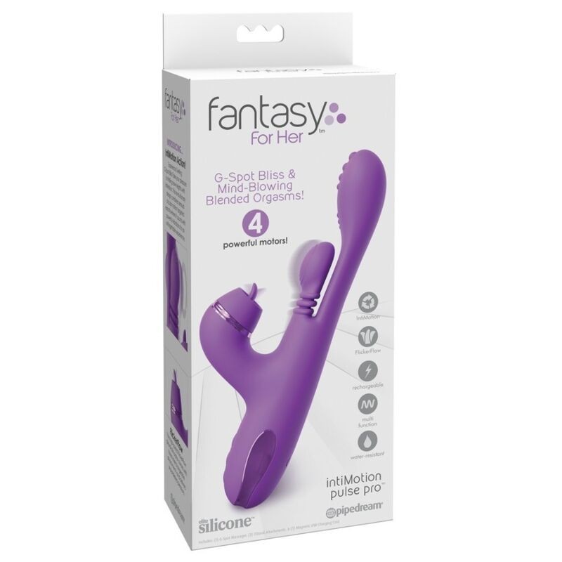 FANTASY FOR HER INTIMOTION PULSE PRO VIBE RABBIT VIBRATOR PURPLE