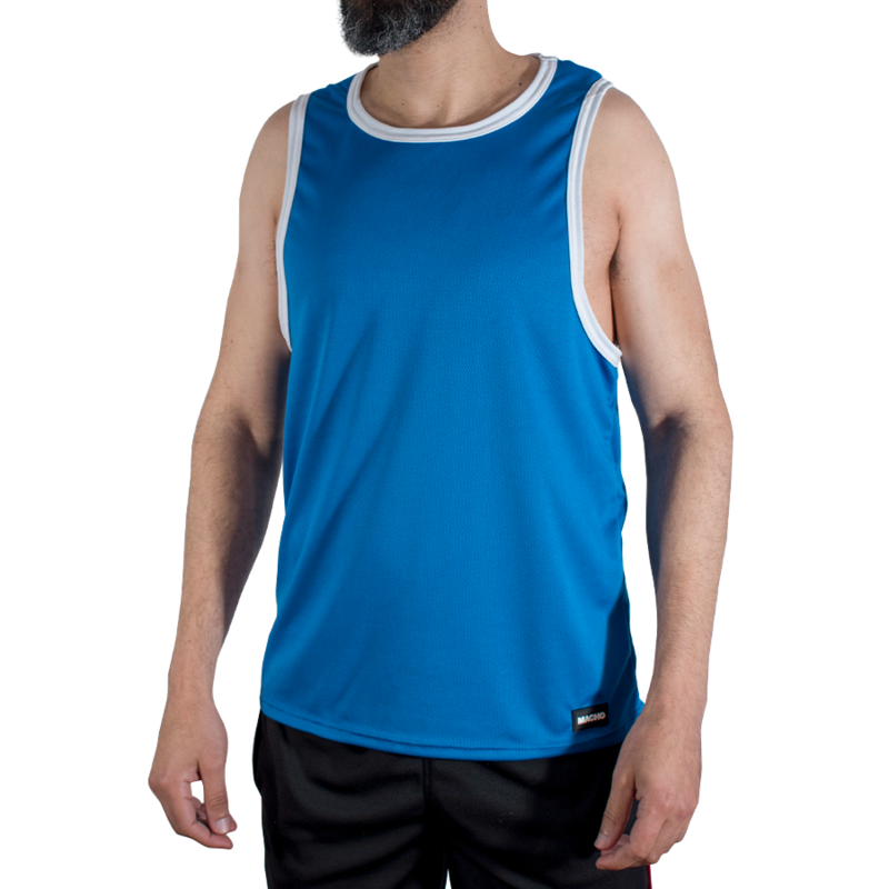 MACHO CMV002 BLUE GYM T SHIRT S M