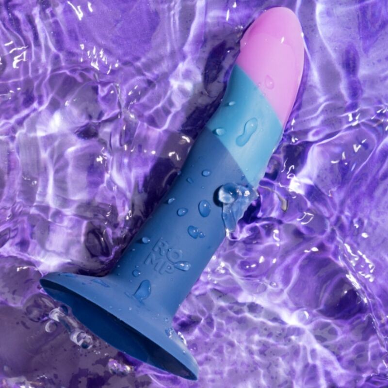 ROMP PICCOLO SILICONE DILDO WITH TRICOLOR SUCTION CUP 14 CM