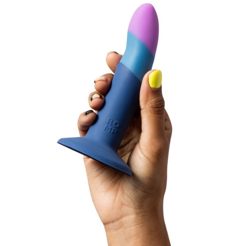 ROMP PICCOLO SILICONE DILDO WITH TRICOLOR SUCTION CUP 14 CM