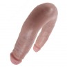 KING COCK U SHAPED SMALL DOUBLE TROUBLE FLESH 127 CM