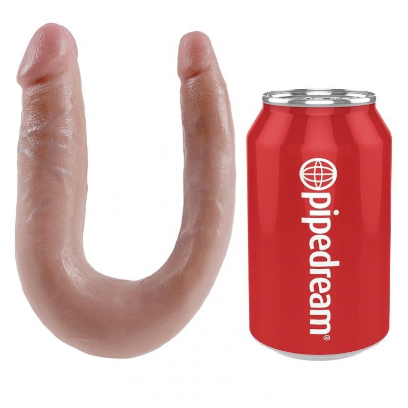 KING COCK U SHAPED SMALL DOUBLE TROUBLE FLESH 127 CM