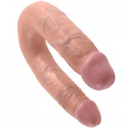 KING COCK U SHAPED MEDIUM DOUBLE TROUBLE FLESH 139 CM