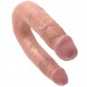 KING COCK U SHAPED MEDIUM DOUBLE TROUBLE FLESH 139 CM