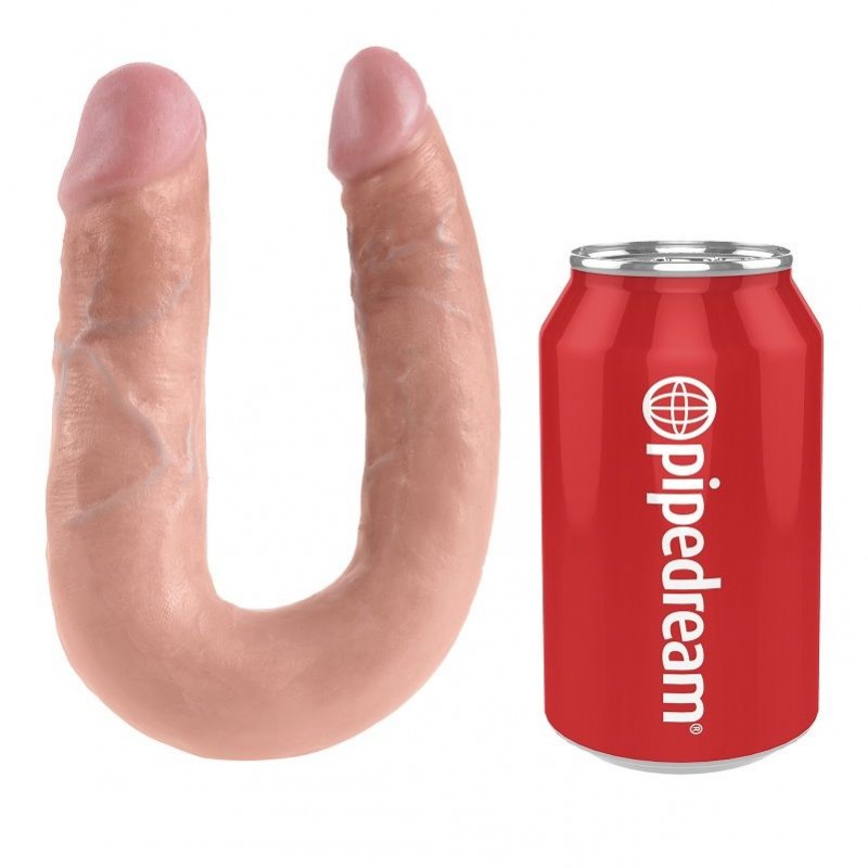 KING COCK U SHAPED MEDIUM DOUBLE TROUBLE FLESH 139 CM