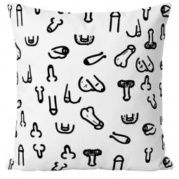 DIABLO PICANTE 30 X 30 PENIS CUSHION WHITE
