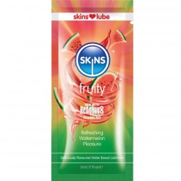 SKINS FRUITY WATER BASED LUBRICANT WATERMELON SINGLE DOSE 5 ML