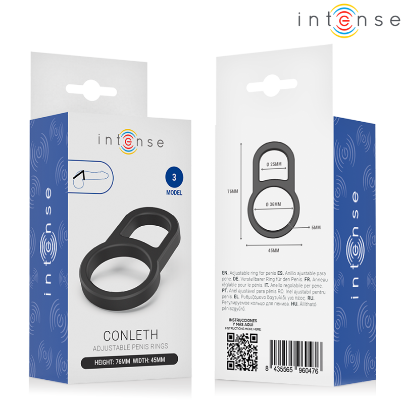 INTENSE CONLETH ADJUSTABLE DOUBLE PENIS RING MODEL 3