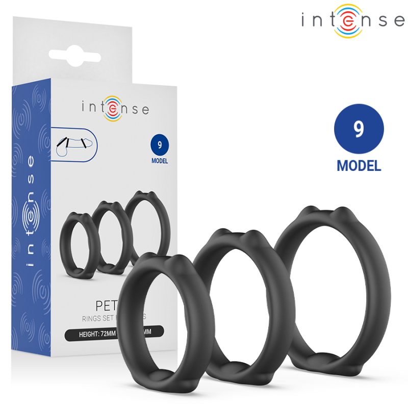 INTENSE PETER SET OF 3 PENIS RINGS MODEL 9
