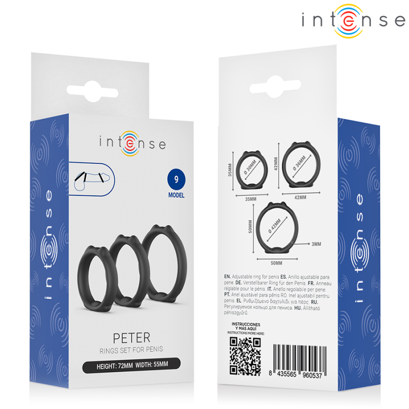 INTENSE PETER SET OF 3 PENIS RINGS MODEL 9