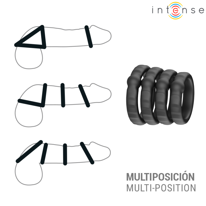 INTENSE MICHIEL SET OF 4 PENIS RINGS MODEL 10