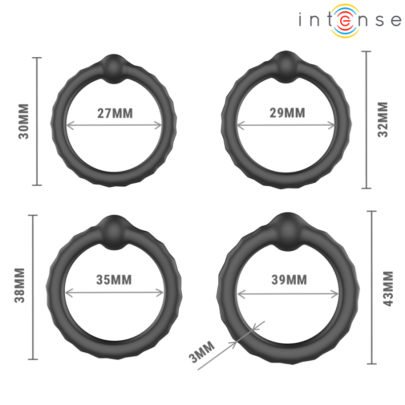 INTENSE MICHIEL SET OF 4 PENIS RINGS MODEL 10