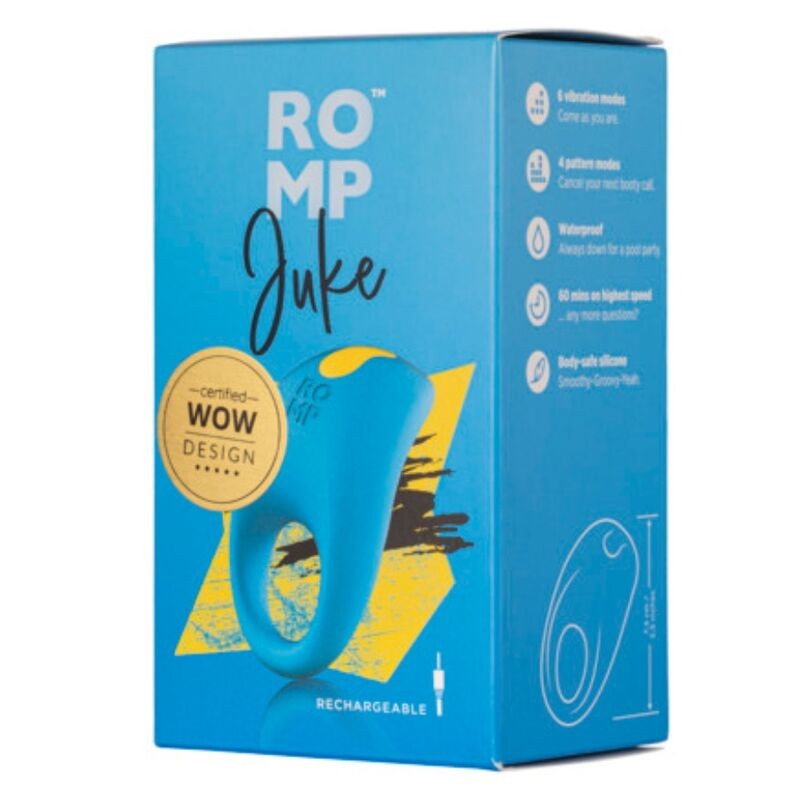 ROMP JUKE SILICONE PENIS RING WITH CLITORAL STIMULATION VIBRATOR