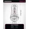 PDX ELITE VIEWTUBE PLUS SEE THRU EZ GRIP TRANSPARENT STROKER 21 CM