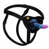 ROMP PICCOLO HARNESS SILICONE DILDO WITH TRICOLOR SUCTION CUP 14 CM