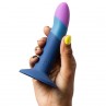 ROMP PICCOLO HARNESS SILICONE DILDO WITH TRICOLOR SUCTION CUP 14 CM