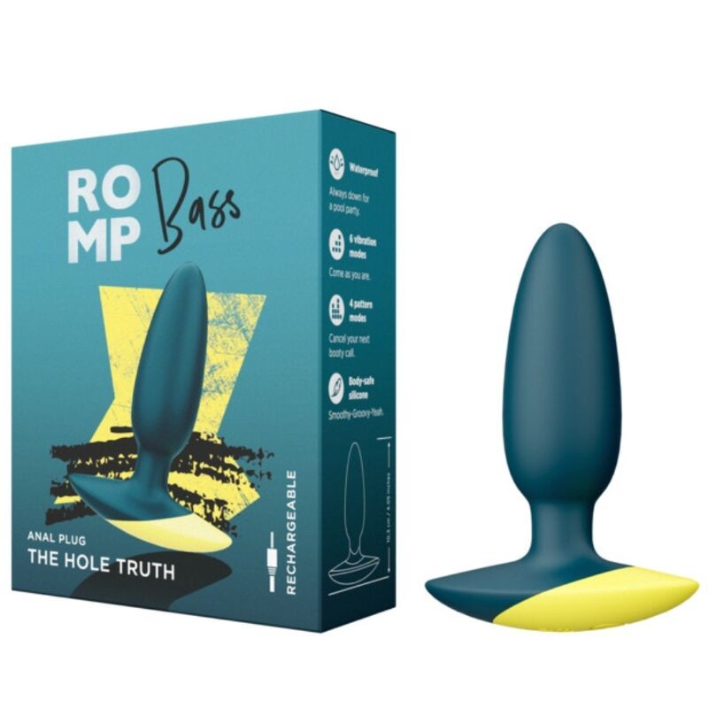 ROMP BASS PLUG ANAL VIBRATOR 10 CM GREEN