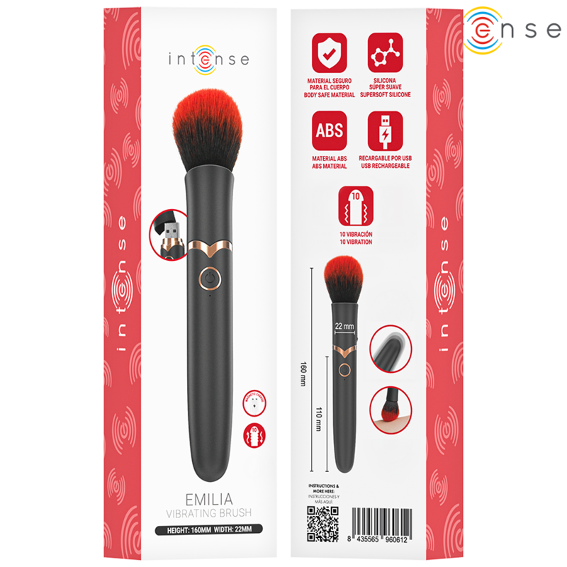 INTENSE EMILIA VIBRATING BRUSH 10 VIBRATIONS 16 CM