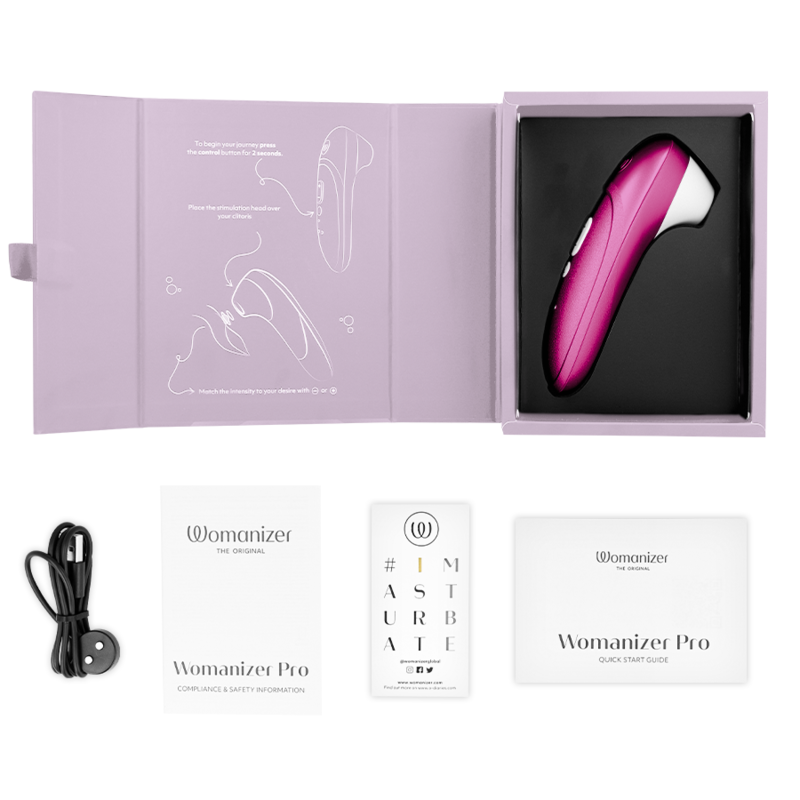 WOMANIZER PRO VIBRANT CLITORAL STIMULATOR PINK