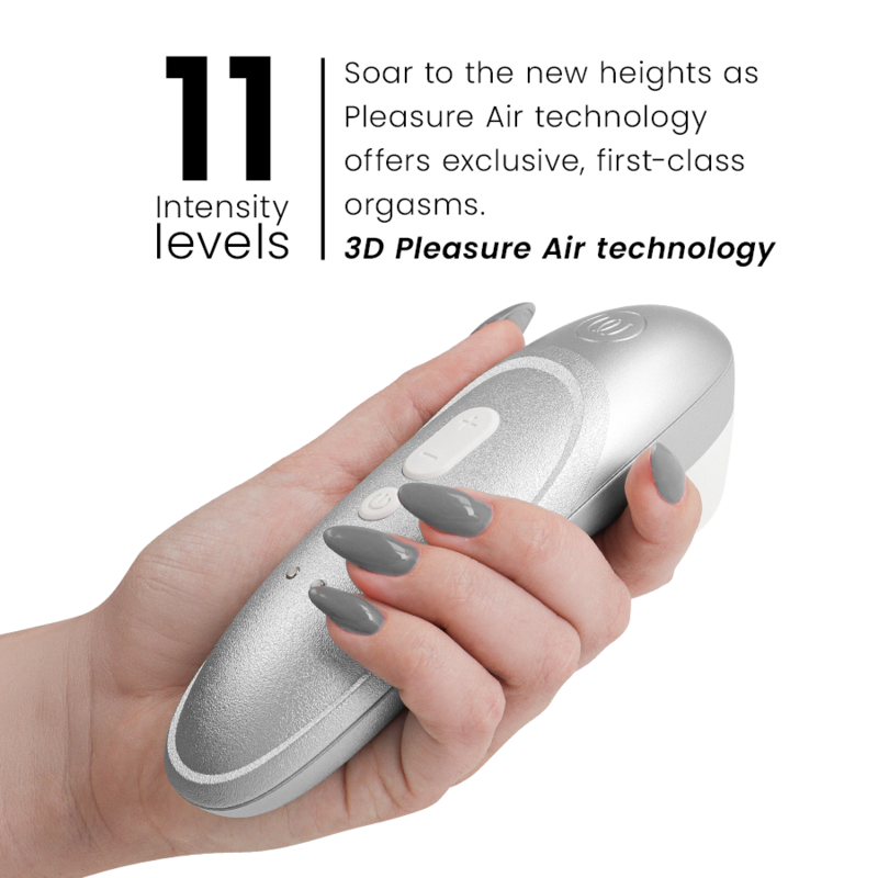 WOMANIZER PRO VIBRANT CLITORAL STIMULATOR SILVER GREY