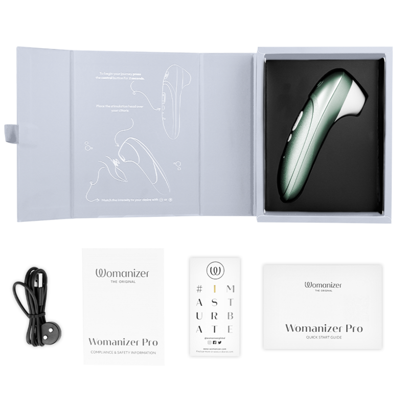 WOMANIZER PRO VIBRANT CLITORAL STIMULATOR SAGE GREEN