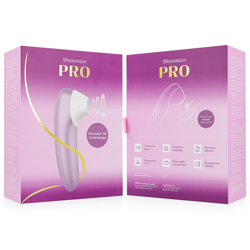 WOMANIZER PRO VIBRANT CLITORAL STIMULATOR LILAC