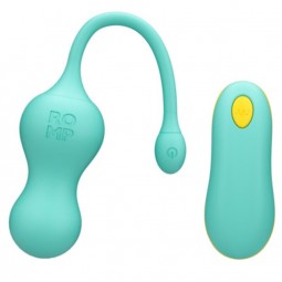ROMP CELLO MULTIFUNCTION VIBRATING EGG TURQUOISE REMOTE CONTROL