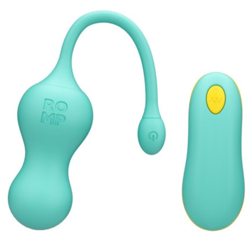 ROMP CELLO MULTIFUNCTION VIBRATING EGG TURQUOISE REMOTE CONTROL