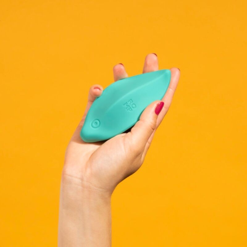 ROMP WAVE VIBRATOR CLITORAL STIMULATOR ERGONOMIC SHAPE AQUA GREEN