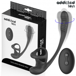 ADDICTED TOYS PLUG ANAL VIBRACIoN Y WAVING 360º Y ESTIMULADOR TESTiCULOS