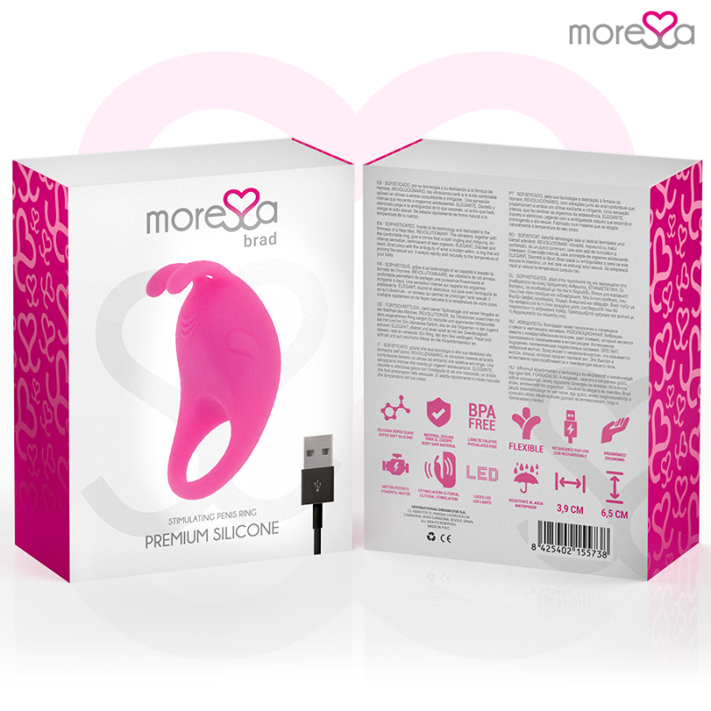 MORESSA BRAD PREMIUM SILICONE RECARGABLE ROSA