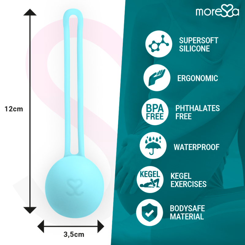 MORESSA OSIAN ONE ENTRENAMIENTO SUELO PELVICO 51gr PREMIUM SILICONA TURQUESA