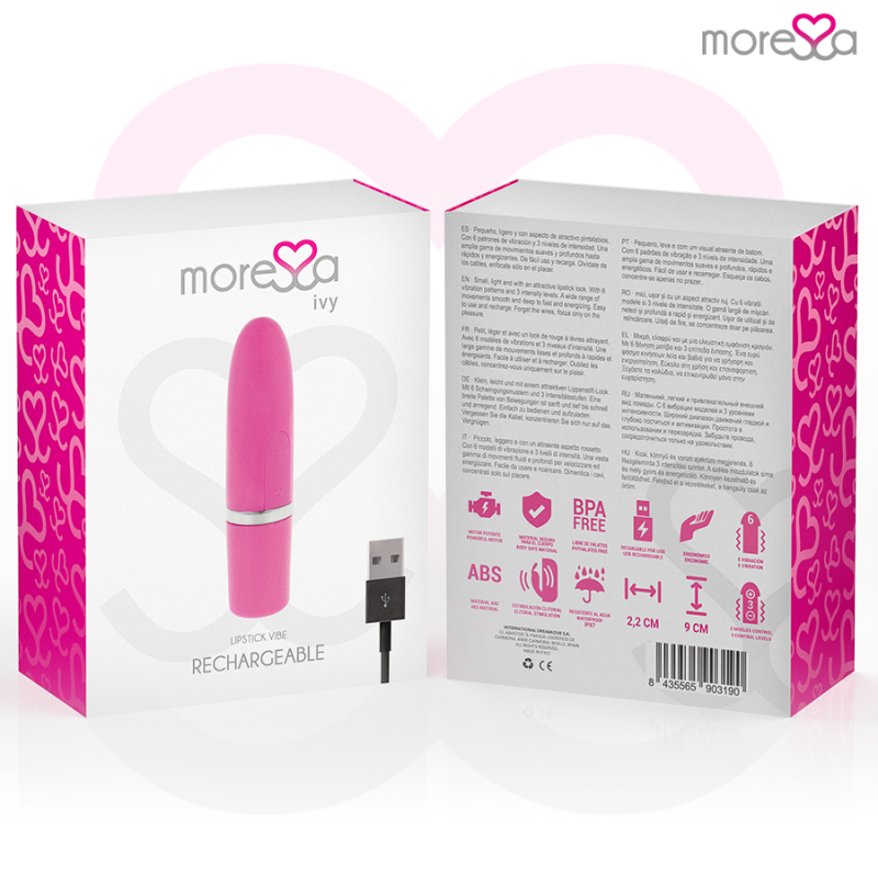 MORESSA IVY MASAJEADOR SIMULADOR LABIAL DE VIAJE ROSA